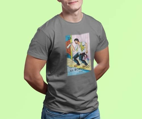 Pop Threads El Borracho Drunk Loteria Card Playera Gráfica