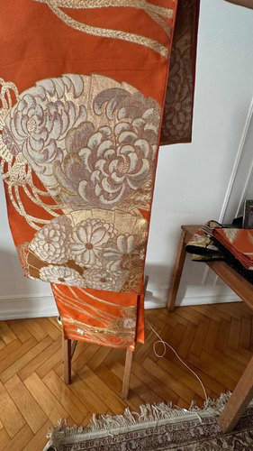 Fukuro Obi Japonés Original De Seda.