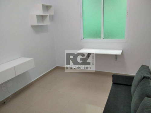 Imagem 9 de 25 de Kitnet Com 1 Dormitório À Venda, 25 M² Por R$ 210.000,00 - José Menino - Santos/sp - Kn0137