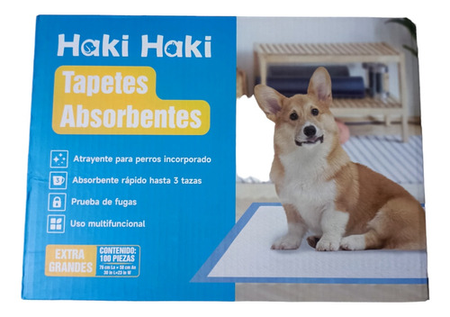 100 Tapetes Absorbentes Perro Atrayente Incorporado Jumbo