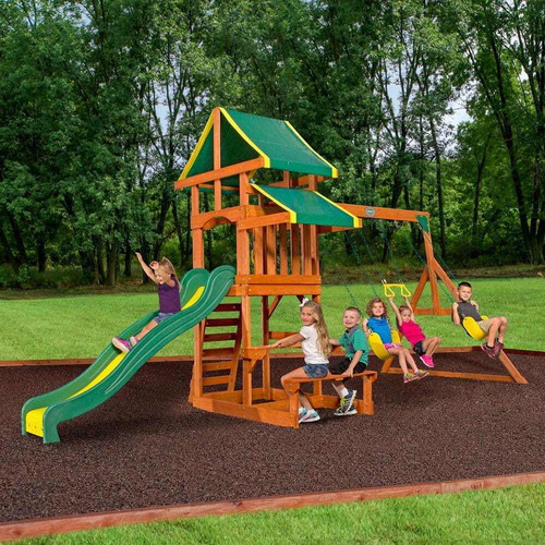 Centro De Juegos Casa Columpios Resbaladilla ¡hasta 9 Niños!