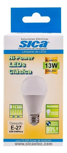 LAMPARA 13W LUZ CALIDA SICA