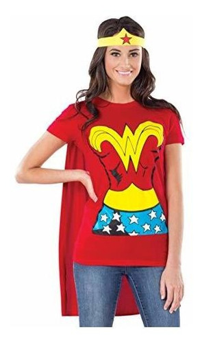 Rubie's Costume Dc Comics Wonder Woman Camiseta Con Capa Y D