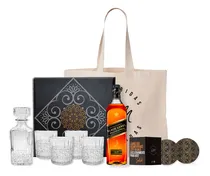 Comprar Johnnie Walker Black Label Box Con Decantador Y Cuatro Vasos