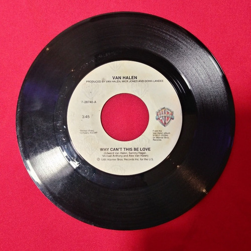 Van Halen Why Can't This Be Love + Get Up Simple 45 Rpm 1 Ed