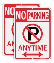 Comprar Letrero Flecha  No Parking Anytime  14 X 10  Aluminio Uso 2