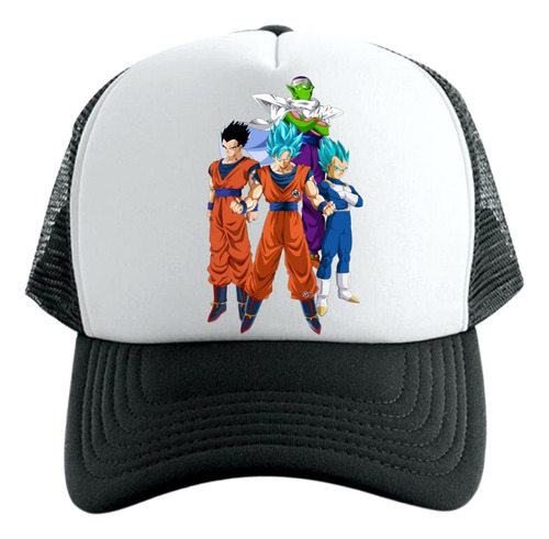 Gorra Tipo Trucker Negra Dragon Ball Gtx