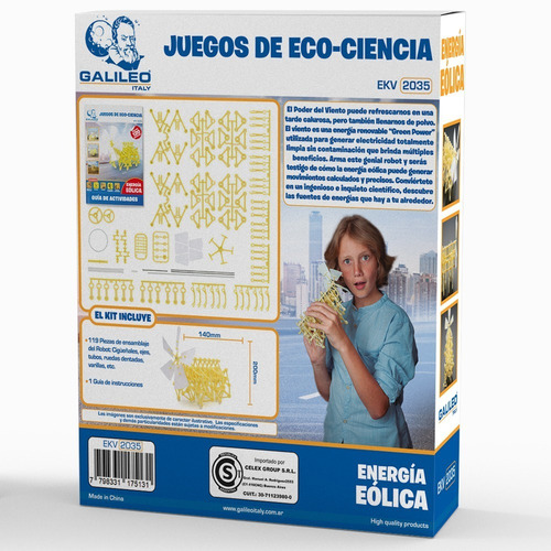 Imagen 2 de 6 de Juego De Ciencia Energia Eolica Construye Aprende Galileo Ec