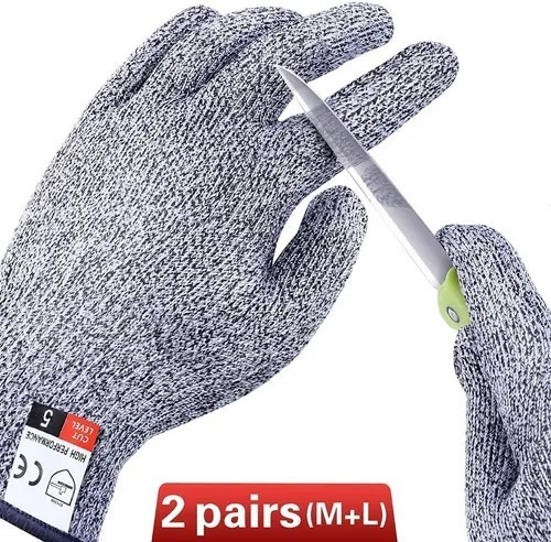 Imagen 2 de 4 de Guantes Seguridad Resistentes Al Corte Nivel 5 Para Cocina