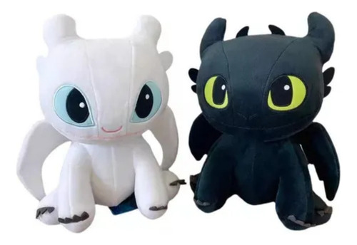Q Furia Nocturna Night Fury Chimuelo Dragón Peluche 30 Cm