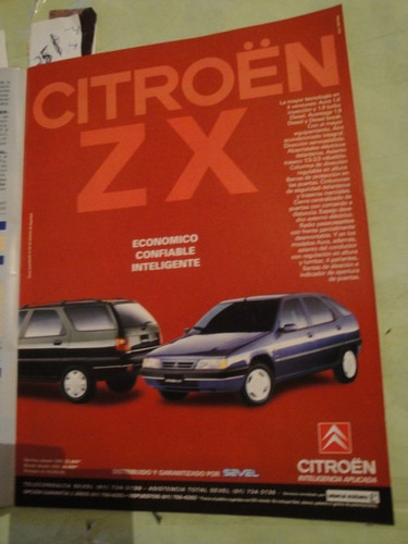 Publicidad Citroen Zx Año 1996