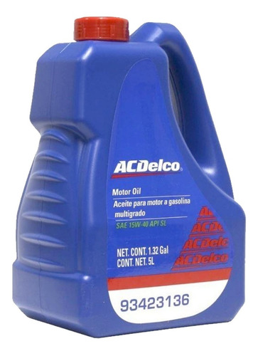 Aceite Multigrado Motor A Gasolina Garrafa 5 L Sae 15w40 Sl