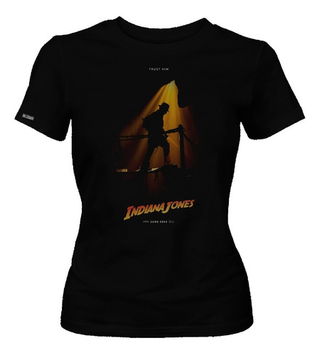 Camiseta Indiana Jones Rayo De Luz Poster Pelicula Mujer Dbo