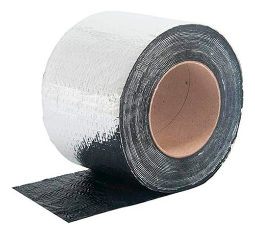 Fita Asfáltica Aluminizada 15cm X 10m Plastiband Dplastic Cor Cromado