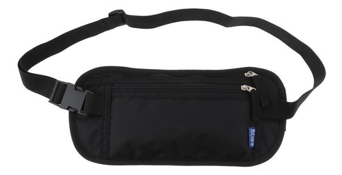 Black Travel Money Belt Rfid Blocking Para Hombres Y Mujeres