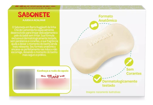 Kit 4 Sabonetes Em Barra Com Camomila 75g Huggies