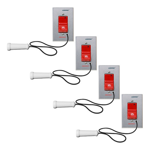 Commax Kit De 4 Botones De Llamado De Emergencia Con Cordón