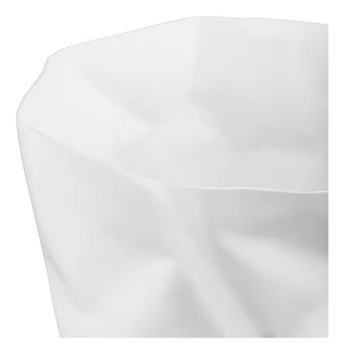 Cesto De Basura Blanco Plástico 14l, Diseño Arrugado, John B