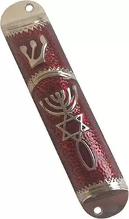 Holy Land Market Messianic Seal Mezuzah Case - 4.1 Inch With