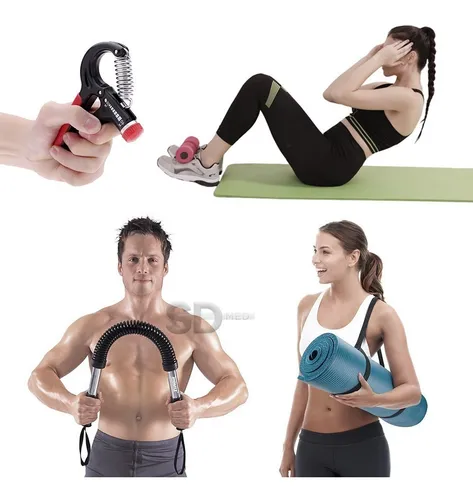 Set De Entrenamiento 12 En 1 - Push Up Rueda Mat Cuerda