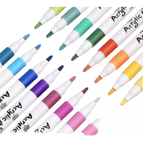 Marcadores Acrílicos Pintura Acrylic Marker Indelebles X 36