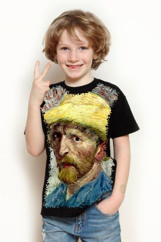 Camiseta Criança Frete Grátis Pintura Vincent Van Gogh  Home