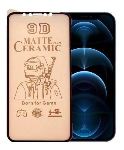 Imagen 1 de 5 de Vidrio Protector Ceramica Matte iPhone XS Max - 11 Pro Max