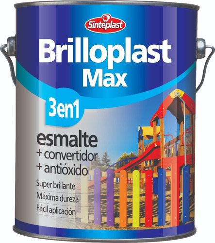 Brilloplast Max 3en1 Esmalte Sinteplast 4lts Blanco