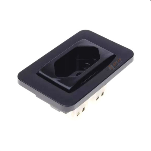 Tomada P/ Moveis Embutir Led Line 2p T Preta 10a 250v