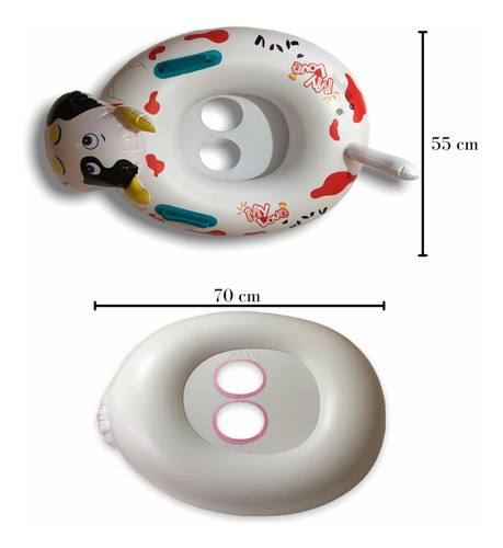 Vaquita Salvavidas Flotador Inflable Bebe Andadera +3 Años