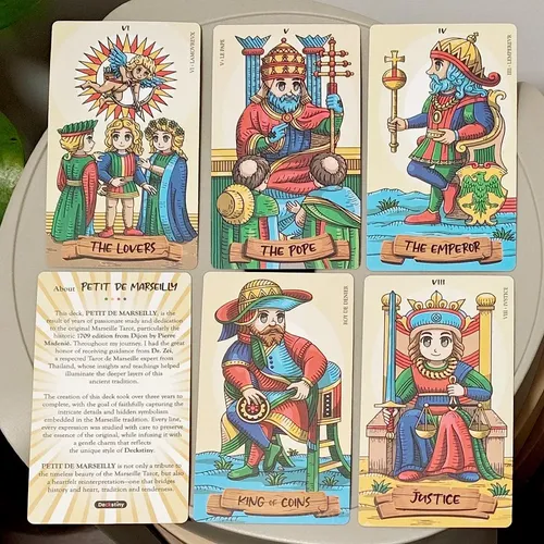 12*7cm Petit De Marseilly Tarot Deck, 78 Pcs Cute Chibi | MercadoLivre