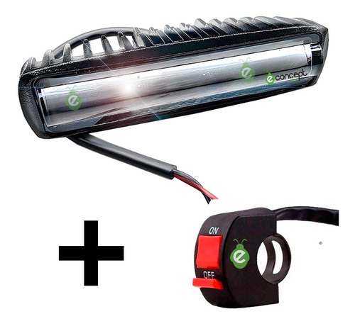 Luz Auxiliar Para Dominar Barra Led 20w Con Lupa + Tecla