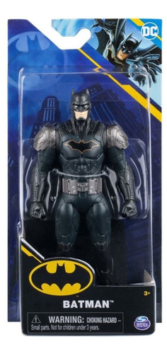 Muñeco Batman Con Armadura  Dc Figura Articulada 15 Cm 