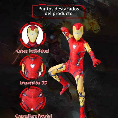 Traje De Macaco Homem De Ferro Com Máscara De Fantasia Para