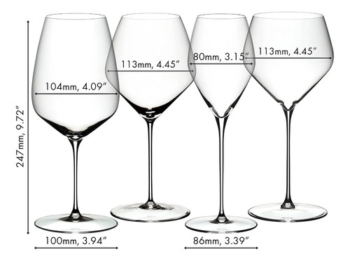 Copas Riedel Veloce - Set Degustación De 4 Copas Transparente
