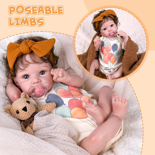 Muñeca Realista Bebe Reborn 50cm Regalos Navidad Juguete