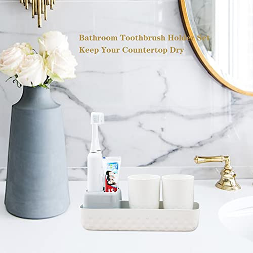 Soporte Eléctrico Para Cepillos De Dientes Con 2 Tazas