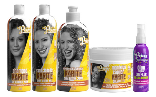 Soul Power Karite Completo + Creme 500ml + Text Óleo