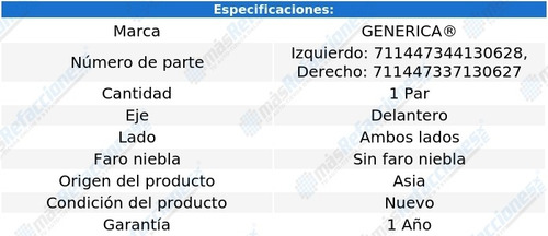 Par Alerones Defensa Del S/faro Niebla Pickup 07-13
