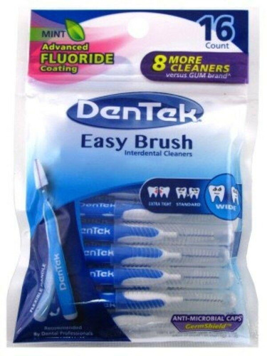 Dentek Interdental Easy Brush Espaços Maiores 16 Unid