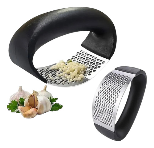 Kit Amassador De Batatas Multiuso Inox E Amassador De Alho