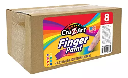 AROIC 8 piezas de pintura de dedos lavable para niños, pintura de dedos no  tóxica, 8 colores, suministros de pintura artística para niños pequeños