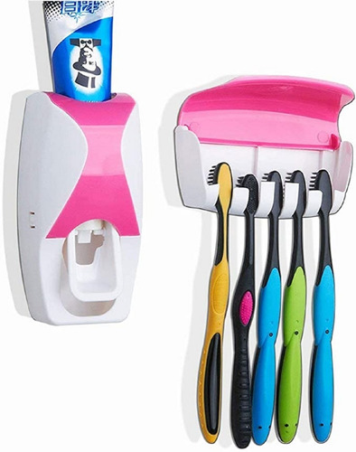 Dispensador Automatico De Pasta Dental Y Porta Cepillos