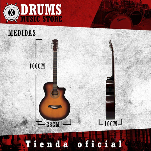 Imagen 7 de 10 de Guitarra Electroacústica Acero Fx40m