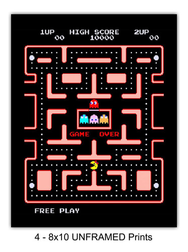 Set De Estampado Clásico De Juegos De Arcade Para Pared, 20