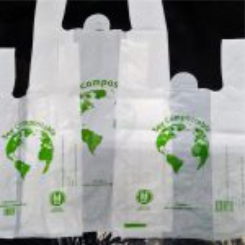 Bolsa Camiseta Compostable Bio- Aprobadas Ley Vigente X 1000