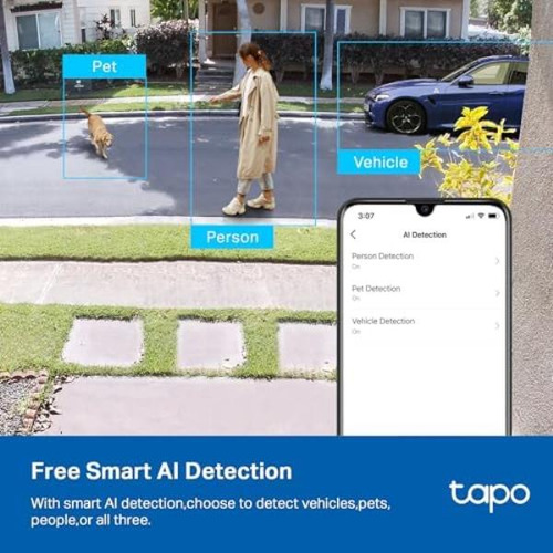 Cámara De Seguridad Tp-link Tapo 2k Qhd, Visión Nocturna En