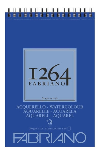 Block Aquarelle 1264 A4 30h 300g Fabri