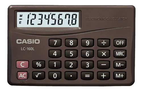 Calculadora Casio Lc-160 Lv Con Tapa Display Exta Largo