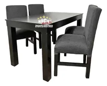 Comprar Juegos De Comedor, Mesa Fija + 4 Sillas Vestidas En Chenille